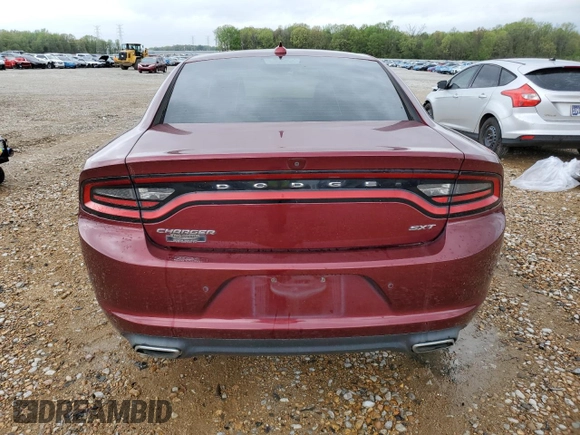 2018 Dodge Charger SXT Plus with VIN 2C3CDXHG8JH203439, listed as a Copart auction lot 43876725 with Not Provided miles and Salvage Title. Bid and sale history available at carsss.com. Image 6.
