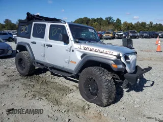 2022 Jeep Wrangler Unlimited Willys with VIN 1C4HJXDN6NW225462, listed as a Copart auction lot 75691294 with Not Provided miles and Salvage Title. Bid and sale history available at DreamBid. Image 4.