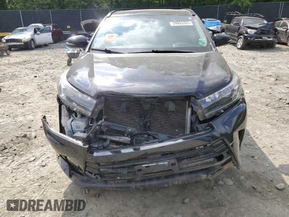 2019 Toyota Highlander SE with VIN 5TDJZRFH6KS566479, listed as a Copart auction lot 59003325 with 99,845 mi miles and Salvage title. Bid and sale history available at DreamBid. Image 5.