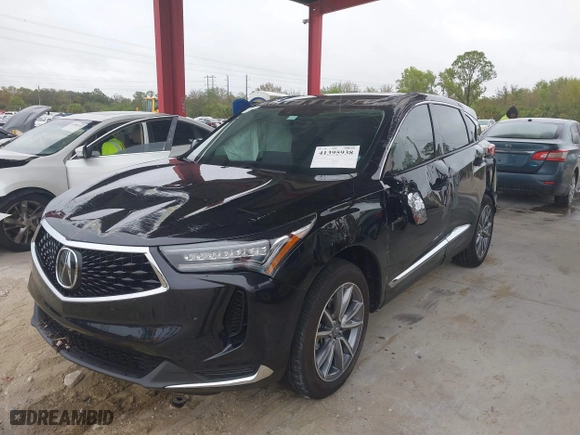 2023 Acura RDX w/Technology Package with VIN 5J8TC1H5XPL008241, listed as a IAAI auction lot 41395938 with 11,124 mi miles. Bid and sale history available at carsss.com. Image 17.