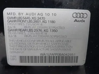 2011 Audi Q5 Premium Plus with VIN WA1LFAFP0BA042651, listed as a IAAI auction lot 42661832 with 159,223 mi miles and . Bid and sale history available at DreamBid. Image 9.