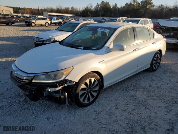 2017 Honda Accord Hybrid EX-L with VIN JHMCR6F51HC009954, listed as a Copart auction lot 89347845 with 185,835 mi miles and Salvage Title. Bid and sale history available at carsss.com. Image 1.