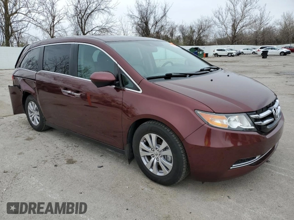 2016 Honda Odyssey EX-L with VIN 5FNRL5H6XGB090502, listed as a Copart auction lot 50062145 with 75,950 mi miles and Salvage Title. Bid and sale history available at carsss.com. Image 4.