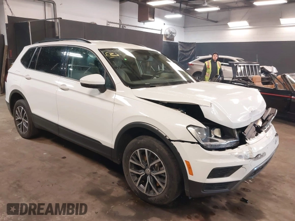 2021 Volkswagen Tiguan S with VIN 3VV0B7AX8MM019835, listed as a IAAI auction lot 41632843 with 35,357 mi miles and . Bid and sale history available at DreamBid. Image 1.