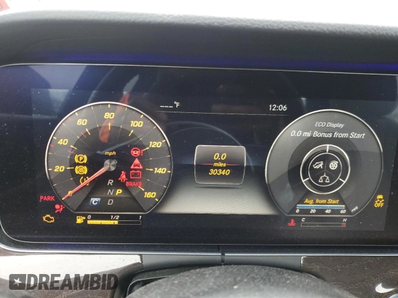 2020 Mercedes-Benz E-Class E 450 with VIN WDDZF6JB2LA747287, listed as a Copart auction lot 82967794 with 30,340 mi miles and Salvage Title. Bid and sale history available at carsss.com. Image 9.