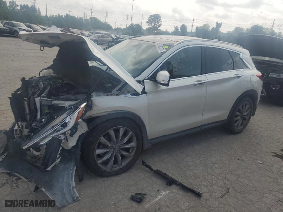 2020 Infiniti QX50 LUXE with VIN 3PCAJ5M15LF118889, listed as a Copart auction lot 56438174 with 0 mi miles and Salvage Title. Bid and sale history available at carsss.com. Image 1.