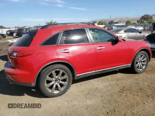 2003 Infiniti FX Options with VIN JNRBS08W83X401481, listed as a Copart auction lot 72265074 with 192,565 mi miles and Salvage Title. Bid and sale history available at carsss.com. Image 3.