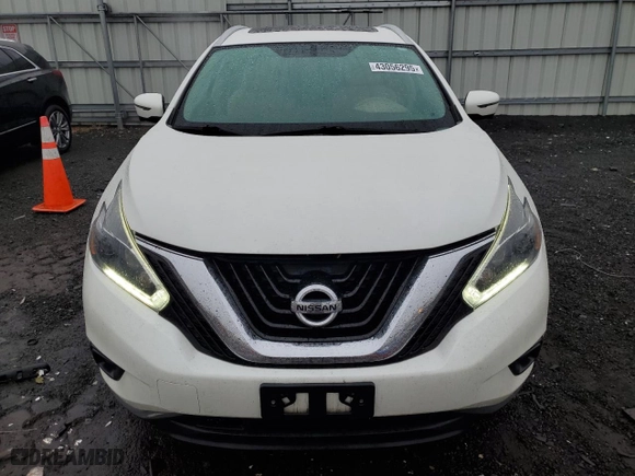 2018 Nissan Murano Platinum with VIN 5N1AZ2MH5JN138414, listed as a Copart auction lot 43056295 with 75,900 mi miles and Salvage Title. Bid and sale history available at carsss.com. Image 5.