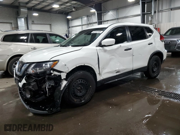 2017 Nissan Rogue S with VIN KNMAT2MV0HP619035, listed as a Copart auction lot 50162495 with 75,516 mi miles and Salvage Title. Bid and sale history available at carsss.com. Image 1.