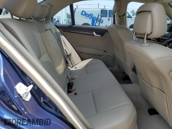 2012 Mercedes-Benz C 300 Sport with VIN WDDGF8BB4CR230043, listed as a Copart auction lot 62987075 with 49,586 mi miles and Salvage title. Bid and sale history available at DreamBid. Image 10.