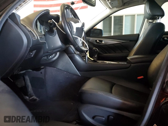 2015 Infiniti Q50 Premium with VIN JN1BV7AR6FM401833, listed as a Copart auction lot 62231955 with Not provided miles and Salvage title. Bid and sale history available at DreamBid. Image 7.