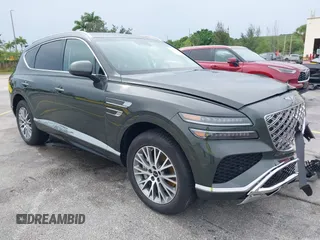 2025 Genesis GV80 Standard z VIN KMUHFESBXSU255275, wystawiony jako IAAI lot #42399412 z przebiegiem 7 084 mil mil oraz . Historia ofert i sprzedaży dostępna na DreamBid. Obrazek 1.