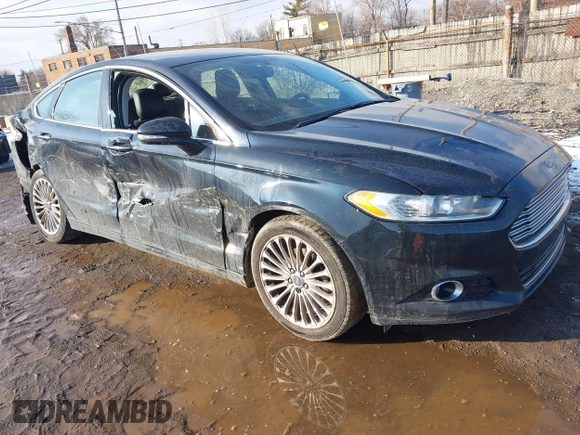 2014 Ford Fusion Titanium with VIN 3FA6P0K90ER336116, listed as a IAAI auction lot 41559792 with 132,852 mi miles. Bid and sale history available at carsss.com. Image 1.