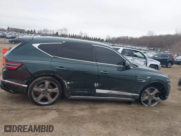 2023 Genesis GV80 with VIN KMUHBDSB8PU117571, listed as a IAAI auction lot 41902762 with 37,378 mi miles and . Bid and sale history available at DreamBid. Image 13.