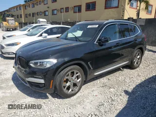 2020 BMW X3 sDrive30i z VIN 5UXTY3C06L9C38763, wystawiony jako Copart lot #57506485 z przebiegiem 54 382 mil mil oraz Szkoda całkowita • Salvage title. Historia ofert i sprzedaży dostępna na DreamBid. Obrazek 1.