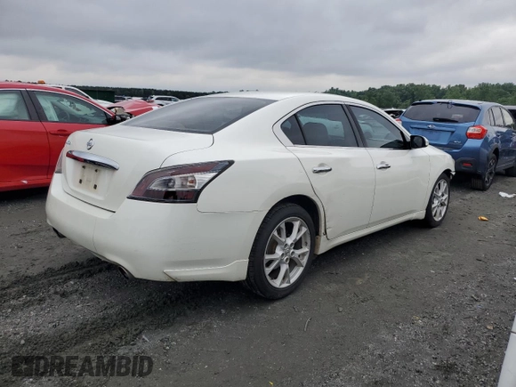 2013 Nissan Maxima S with VIN 1N4AA5AP0DC839814, listed as a Copart auction lot 59580805 with 217,636 mi miles and Salvage title. Bid and sale history available at DreamBid. Image 3.