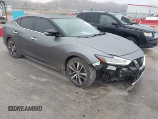 2019 Nissan Maxima SV with VIN 1N4AA6AV2KC364328, listed as a IAAI auction lot 41509374 with 55,514 mi miles. Bid and sale history available at carsss.com. Image 1.