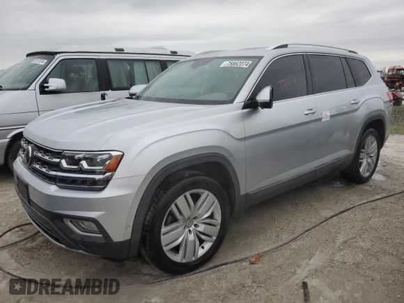 2018 Volkswagen Atlas SEL Premium z VIN 1V2NR2CA9JC572372, wystawiony jako Copart lot #58873865 z przebiegiem 77 006 mil mil oraz Nie do naprawy • Non repairable. Historia ofert i sprzedaży dostępna na DreamBid. Obrazek 1.