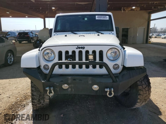 2015 Jeep Wrangler Unlimited Sahara with VIN 1C4BJWEG2FL561032, listed as a Copart auction lot 48885885 with 92,073 mi miles and Salvage Title. Bid and sale history available at carsss.com. Image 5.
