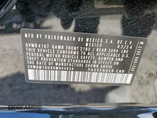 2024 Volkswagen Jetta Sport z VIN 3VWBM7BUXRM044634, wystawiony jako Copart lot #63899615 z przebiegiem 7 586 mil mil oraz Czysty tytuł • Clean title. Historia ofert i sprzedaży dostępna na DreamBid. Obrazek 12.