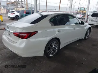 2018 Infiniti Q50 Luxe with VIN JN1EV7AP9JM354656, listed as a IAAI auction lot 42031131 with 67,432 mi miles and . Bid and sale history available at DreamBid. Image 4.