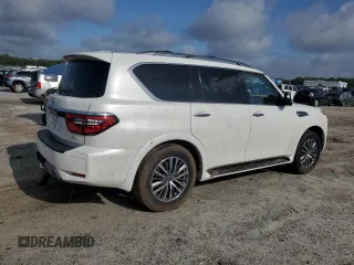 2023 Nissan Armada SL z VIN JN8AY2BDXP9690679, wystawiony jako Copart lot #59863145 z przebiegiem 20 386 mil mil oraz Szkoda całkowita • Salvage title. Historia ofert i sprzedaży dostępna na DreamBid. Obrazek 3.