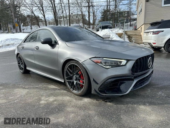 2021 Mercedes-Benz CLA 45 AMG with VIN W1K5J5DB5MN181560, listed as a Copart auction lot 47049525 with 96,171 mi miles and Clean Title. Bid and sale history available at DreamBid. Image 4.
