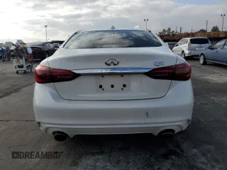 2018 Infiniti Q50 2.0t LUXE with VIN JN1CV7AP6JM240900, listed as a Copart auction lot 44648925 with 52,619 mi miles and Salvage Title. Bid and sale history available at carsss.com. Image 6.