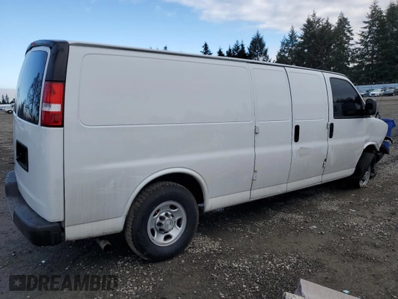 2020 Chevrolet Express Cargo Van with VIN 1GCWGBFP1L1130633, listed as a Copart auction lot 44383415 with 69,771 mi miles and Salvage Title. Bid and sale history available at carsss.com. Image 3.
