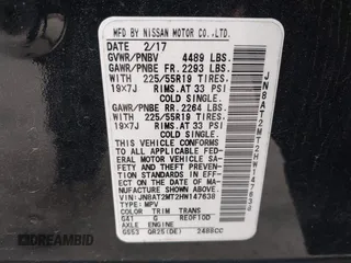 2017 Nissan Rogue SL with VIN JN8AT2MT2HW147638, listed as a IAAI auction lot 42062098 with 198,747 mi miles and . Bid and sale history available at DreamBid. Image 9.