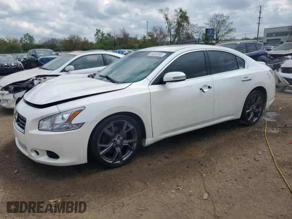 2013 Nissan Maxima SV with VIN 1N4AA5AP0DC819420, listed as a Copart auction lot 56332505 with 131,574 mi miles and Salvage title. Bid and sale history available at DreamBid. Image 1.
