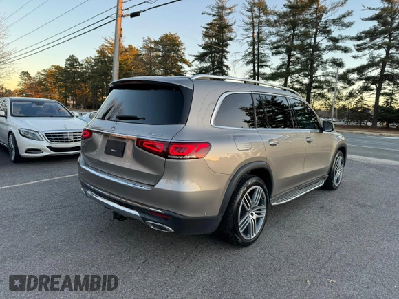 2020 Mercedes-Benz GLS with VIN 4JGFF5KE0LA192187, listed as a Copart auction lot 82280613 with 95,671 mi miles. Bid and sale history available at carsss.com. Image 3.