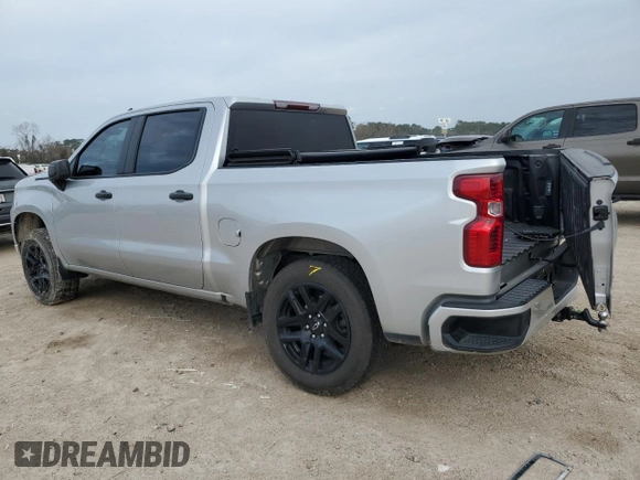 2022 Chevrolet Silverado 1500 Custom with VIN 1GCPABEK8NZ564404, listed as a Copart auction lot 47137815 with 24,760 mi miles and Salvage Title. Bid and sale history available at DreamBid. Image 2.