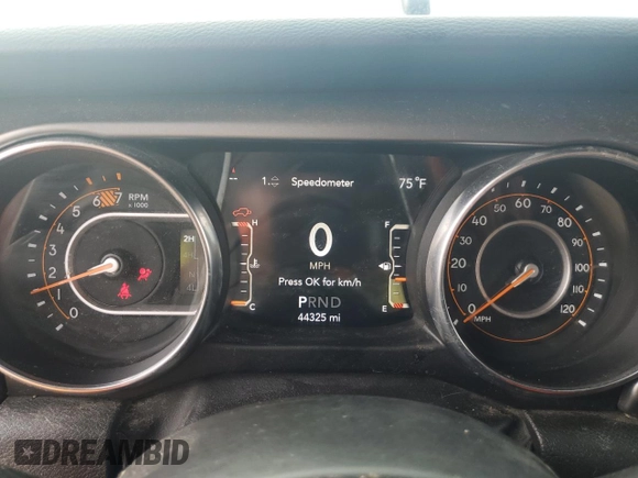 2022 Jeep Wrangler Unlimited Willys with VIN 1C4HJXDN5NW132965, listed as a Copart auction lot 62539184 with 44,325 mi miles and Salvage Title. Bid and sale history available at DreamBid. Image 9.
