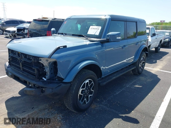 2024 Ford Bronco Outer Banks with VIN 1FMDE8BH8RLB21905, listed as a IAAI auction lot 41903020 with 2,665 mi miles. Bid and sale history available at carsss.com. Image 2.