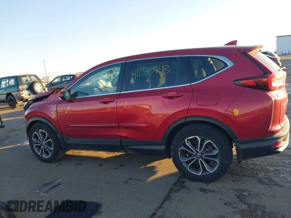 2020 Honda CR-V EX with VIN 2HKRW2H52LH603895, listed as a IAAI auction lot 41020943 with 216,688 mi miles. Bid and sale history available at carsss.com. Image 14.
