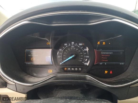 2016 Ford Fusion SE with VIN 3FA6P0HDXGR162327, listed as a Copart auction lot 47188705 with 154,882 mi miles and Salvage Title. Bid and sale history available at carsss.com. Image 9.