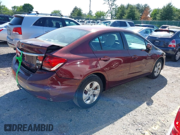 2014 Honda Civic LX z VIN 19XFB2F53EE061313, wystawiony jako IAAI lot #42263388 z przebiegiem 58 000 mil mil oraz . Historia ofert i sprzedaży dostępna na DreamBid. Obrazek 4.