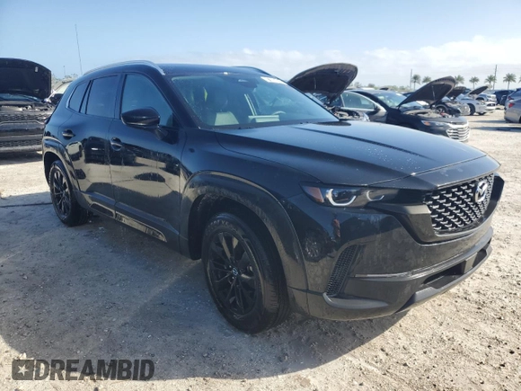 2025 Mazda CX-50 S Select with VIN 7MMVABAM0SN300739, listed as a Copart auction lot 77063434 with 3,042 mi miles and Salvage Title. Bid and sale history available at DreamBid. Image 4.