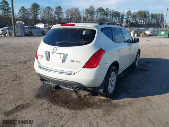 2007 Nissan Murano S with VIN JN8AZ08W97W631943, listed as a IAAI auction lot 41727275 with 252,599 mi miles. Bid and sale history available at carsss.com. Image 4.