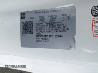 2023 Chevrolet Camaro 2LT z VIN 1G1FD1RS1P0132244, wystawiony jako IAAI lot #42110410 z przebiegiem 39 031 mil mil oraz . Historia ofert i sprzedaży dostępna na DreamBid. Obrazek 9.