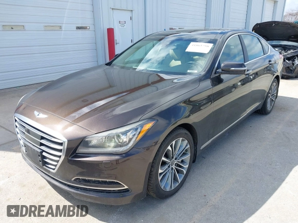 2015 Hyundai Genesis 3.8L with VIN KMHGN4JE3FU023383, listed as a IAAI auction lot 41865758 with 159,435 mi miles. Bid and sale history available at carsss.com. Image 2.