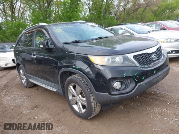 2013 Kia Sorento EX z VIN 5XYKU4A69DG365736, wystawiony jako IAAI lot #42127780 z przebiegiem 184 410 mil mil oraz . Historia ofert i sprzedaży dostępna na DreamBid. Obrazek 1.