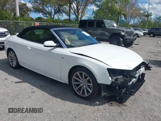 2016 Audi A5 Premium Plus with VIN WAUM2AFH5GN011116, listed as a IAAI auction lot 41681046 with 92,880 mi miles. Bid and sale history available at carsss.com. Image 1.