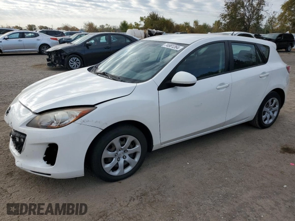 2013 Mazda 3 GX with VIN JM1BL1KF1D1730491, listed as a Copart auction lot 74981264 with 129,503 mi miles and Salvage Title. Bid and sale history available at carsss.com. Image 1.