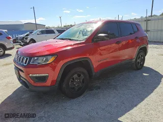 2018 Jeep Compass Sport with VIN 3C4NJDABXJT192378, listed as a Copart auction lot 48312945 with 96,056 mi miles and Clean Title. Bid and sale history available at carsss.com. Image 1.