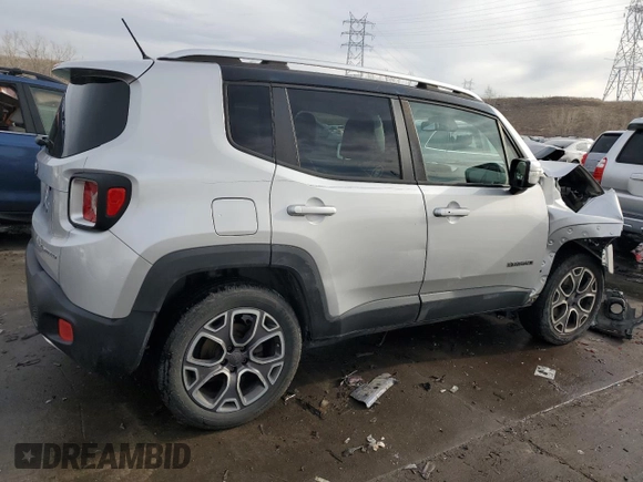 2015 Jeep Renegade Limited with VIN ZACCJBDT6FPB32385, listed as a Copart auction lot 43336825 with 97,651 mi miles and Salvage Title. Bid and sale history available at DreamBid. Image 3.