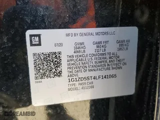 2020 Chevrolet Malibu LT with VIN 1G1ZD5ST4LF141065, listed as a Copart auction lot 42705405 with 91,105 mi miles and Salvage Title. Bid and sale history available at carsss.com. Image 13.
