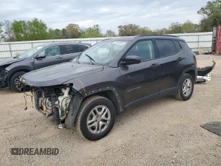 2018 Jeep Compass Sport with VIN 3C4NJCAB7JT136974, listed as a Copart auction lot 50920255 with 107,557 mi miles and Non Repairable. Bid and sale history available at carsss.com. Image 1.