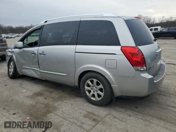 2009 Nissan Quest S with VIN 5N1BV28U99N106407, listed as a Copart auction lot 82570734 with 140,772 mi miles and Salvage Title. Bid and sale history available at carsss.com. Image 2.